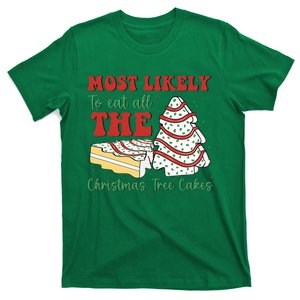 Retro Most Likely To Eat All The Christmas Tree Cakes Debbie T-Shirt