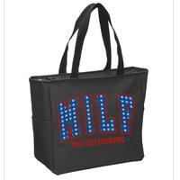 Retro Milf Man I Love Fireworks Funny American 4th Of July Zip Tote Bag