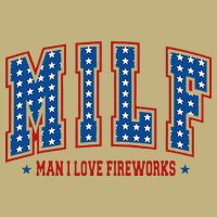 Retro Milf Man I Love Fireworks Funny American 4th Of July Cooling Performance Crew T-Shirt