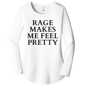 Rage Makes Me Feel Pretty Funny Feminism Slogan Angry Humor Women's Perfect Tri Tunic Long Sleeve Shirt