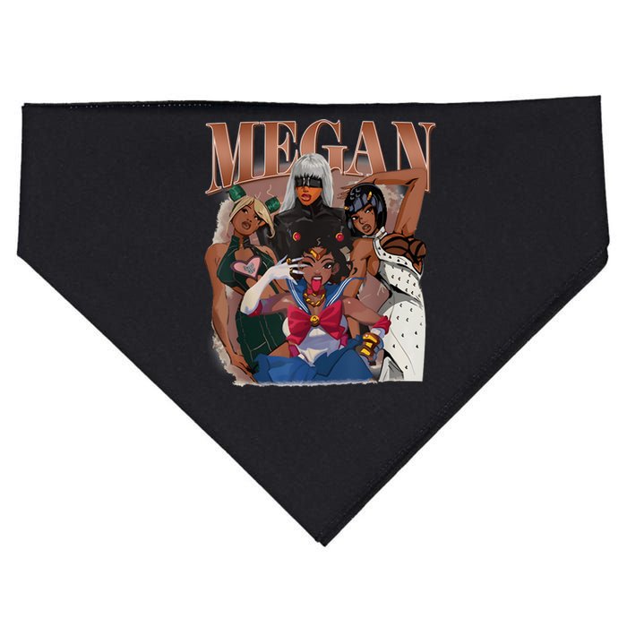 Retro Megan Moon Megan First Name Personalized Vintage USA-Made Doggie Bandana