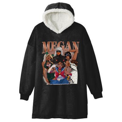 Retro Megan Moon Megan First Name Personalized Vintage Hooded Wearable Blanket