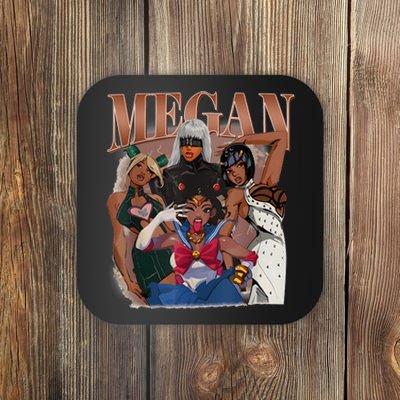 Retro Megan Moon Megan First Name Personalized Vintage Coaster