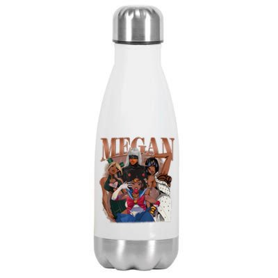 Retro Megan Moon Megan First Name Personalized Vintage Stainless Steel Insulated Water Bottle