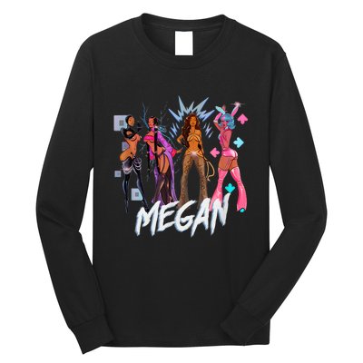 Retro Megan Moon Megan First Name Personalized Vintage Long Sleeve Shirt