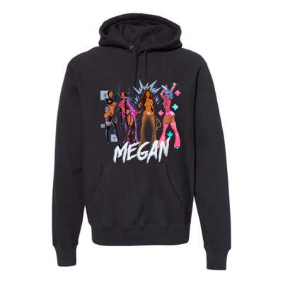 Retro Megan Moon Megan First Name Personalized Vintage Premium Hoodie