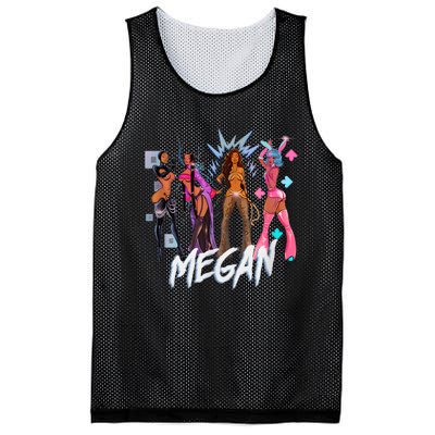 Retro Megan Moon Megan First Name Personalized Vintage Mesh Reversible Basketball Jersey Tank