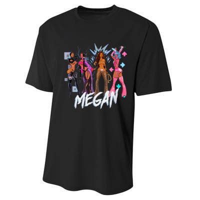 Retro Megan Moon Megan First Name Personalized Vintage Performance Sprint T-Shirt