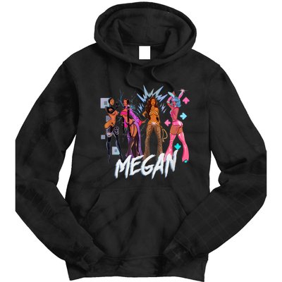 Retro Megan Moon Megan First Name Personalized Vintage Tie Dye Hoodie