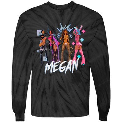 Retro Megan Moon Megan First Name Personalized Vintage Tie-Dye Long Sleeve Shirt