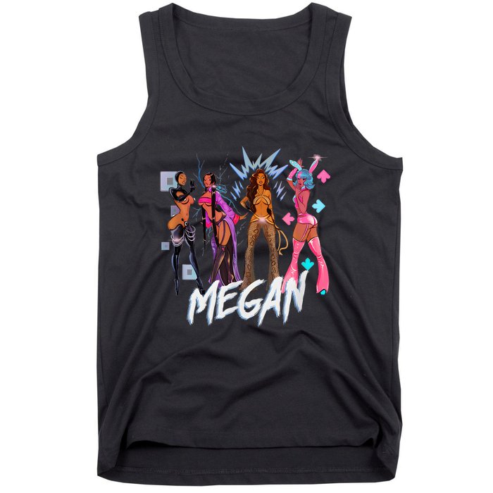 Retro Megan Moon Megan First Name Personalized Vintage Tank Top