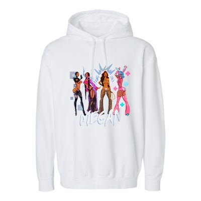 Retro Megan Moon Megan First Name Personalized Vintage Garment-Dyed Fleece Hoodie