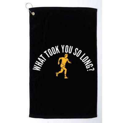 Running Mom Mother Ladies Marathon Run Half marathon Platinum Collection Golf Towel