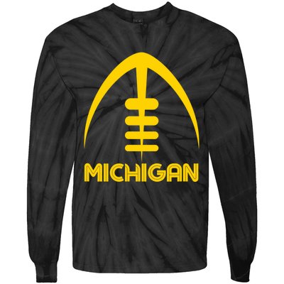 Retro Michigan MI Vintage Design Classic Michigan Tie-Dye Long Sleeve Shirt