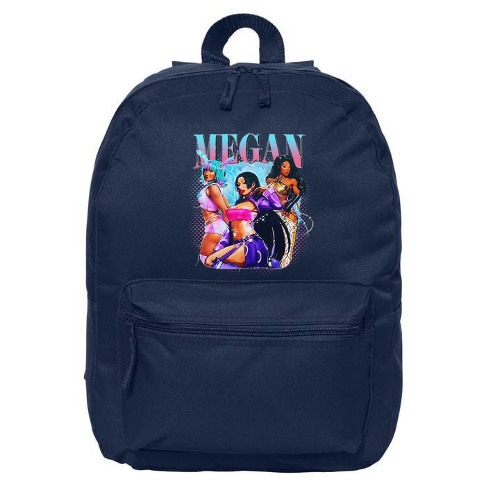 Retro Megan Moon First Name Personalized Vintage 16 in Basic Backpack