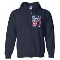 Retro Megan Moon First Name Personalized Vintage Full Zip Hoodie