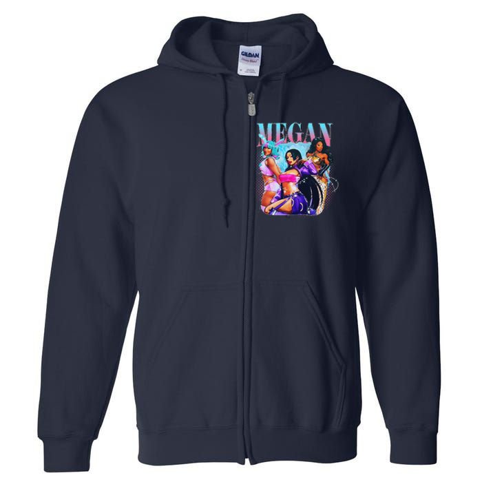 Retro Megan Moon First Name Personalized Vintage Full Zip Hoodie