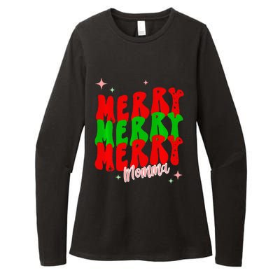 Retro Merry Momma Womens CVC Long Sleeve Shirt