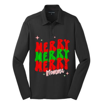 Retro Merry Momma Silk Touch Performance Long Sleeve Polo