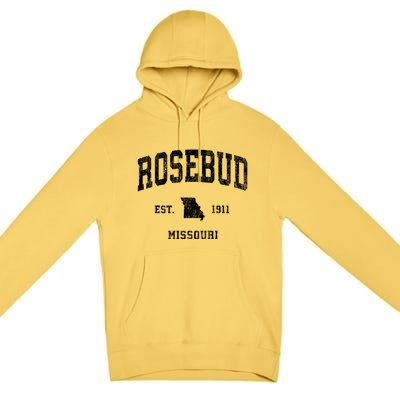 Rosebud Missouri Mo Vintage Athletic Sports Premium Pullover Hoodie