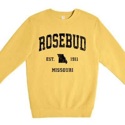 Rosebud Missouri Mo Vintage Athletic Sports Premium Crewneck Sweatshirt