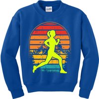 Retro Marathon Mom Clothing Gift Vintage Running Marathon Mom Gift Kids Sweatshirt