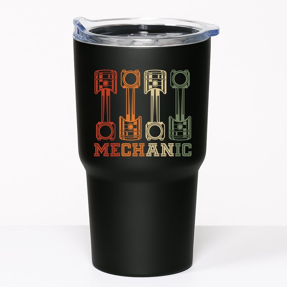 Retro Motorcycle Mechanic Biker Vintage Motorcyclist Garage Tumbler