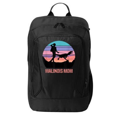 Retro Malinois Mom Hiking Maliraptor Maligator Womens City Backpack