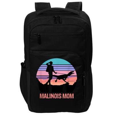 Retro Malinois Mom Hiking Maliraptor Maligator Womens Impact Tech Backpack