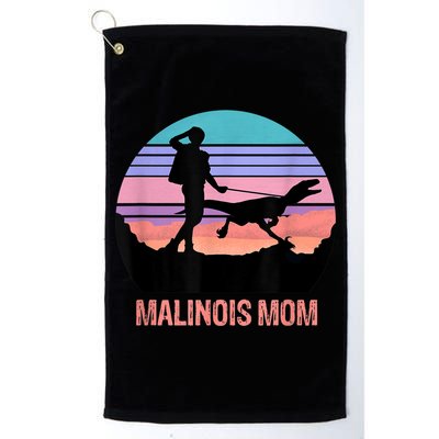 Retro Malinois Mom Hiking Maliraptor Maligator Womens Golf Towel