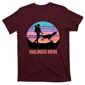 Retro Malinois Mom Hiking Maliraptor Maligator Womens T-Shirt