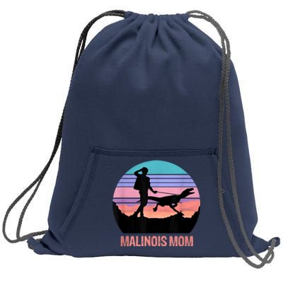 Retro Malinois Mom Hiking Maliraptor Maligator Womens Sweatshirt Cinch Pack Bag