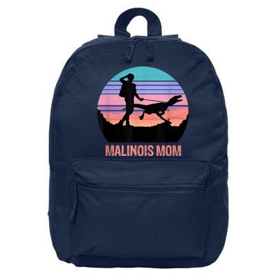 Retro Malinois Mom Hiking Maliraptor Maligator Womens 16 in Basic Backpack