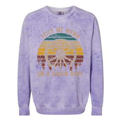 Rock Music Me Mama Like A Wagons Wheel Musician Love Country Colorblast Crewneck Sweatshirt