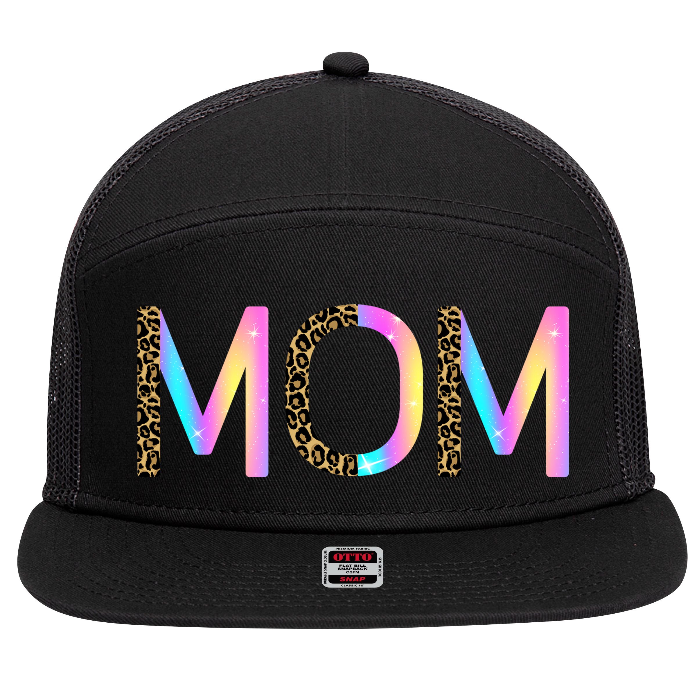 Retro Mom Mother's Day 7 Panel Mesh Trucker Snapback Hat