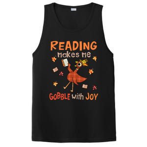 Reading Makes Me Gobble With Joy Turkey Reading Book PosiCharge Competitor Tank