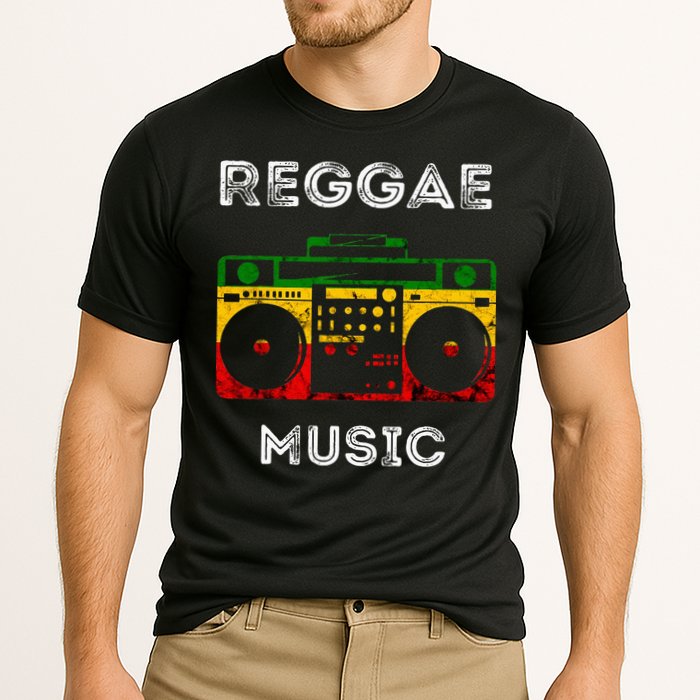 Reggae Music Musicbox Boombox Rastafari Roots Rasta Reggae  Cooling Performance Crew T-Shirt