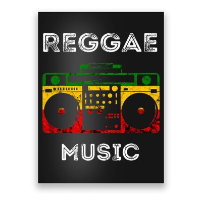 Reggae Music Musicbox Boombox Rastafari Roots Rasta Reggae  Poster