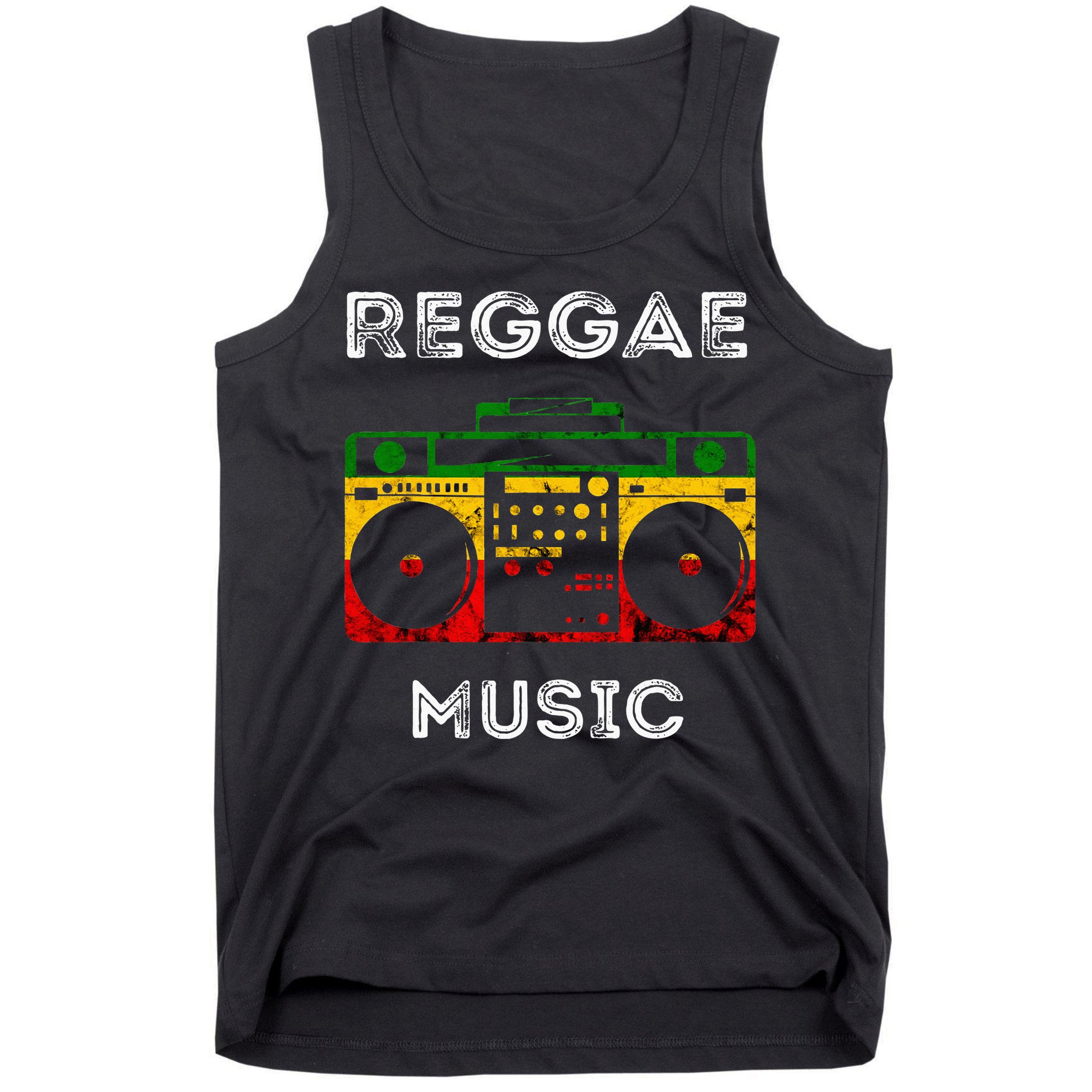Reggae Music Musicbox Boombox Rastafari Roots Rasta Reggae  Tank Top