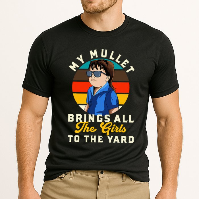 Redneck My Mullet Brings All The To The Yard Cooling Performance Crew T-Shirt