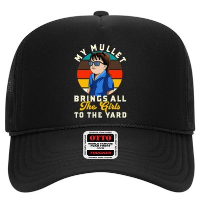 Redneck My Mullet Brings All The To The Yard Trucker Hat