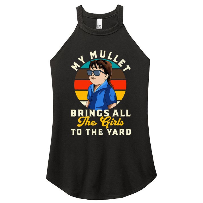 Redneck My Mullet Brings All The To The Yard Women's Perfect Tri Rocker Tank