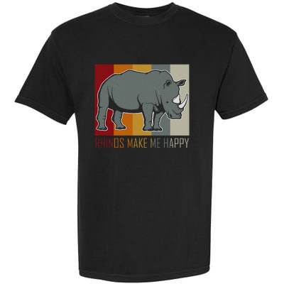 Rhinos Make Me Happy Rhino Garment-Dyed Heavyweight T-Shirt