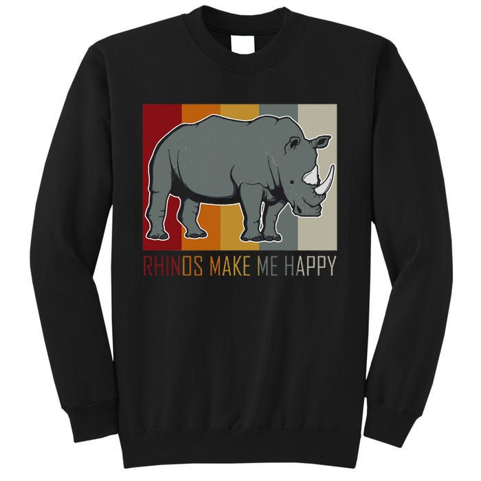 Rhinos Make Me Happy Rhino Sweatshirt