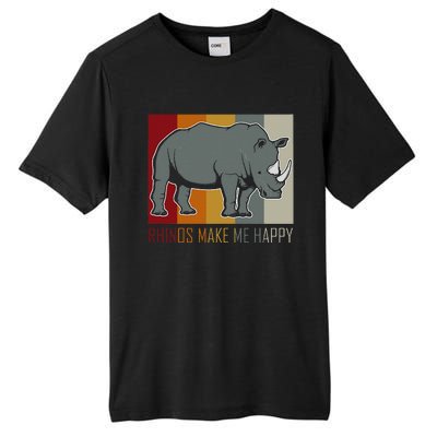 Rhinos Make Me Happy Rhino Tall Fusion ChromaSoft Performance T-Shirt