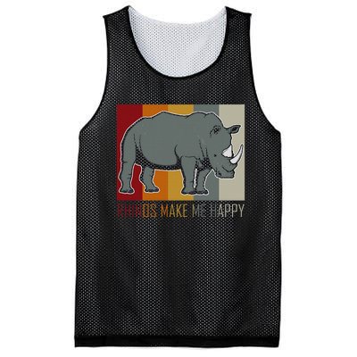 Rhinos Make Me Happy Rhino Mesh Reversible Basketball Jersey Tank