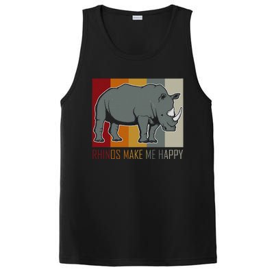 Rhinos Make Me Happy Rhino PosiCharge Competitor Tank