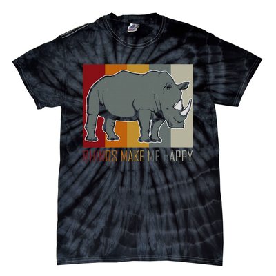 Rhinos Make Me Happy Rhino Tie-Dye T-Shirt