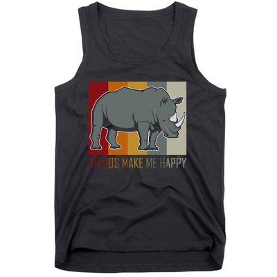 Rhinos Make Me Happy Rhino Tank Top