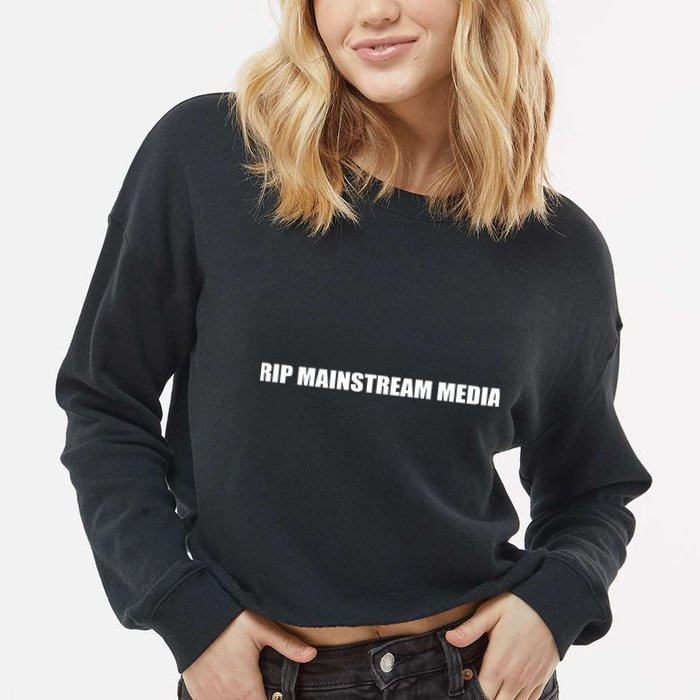 Rip Mainstream Media Cropped Pullover Crew